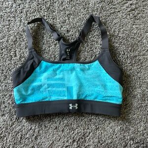 Under Armour Aqua and Charcoal Sports Bra